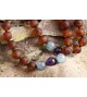 Amber teething bracelet - Gemstone - aquamarine - amethyst 